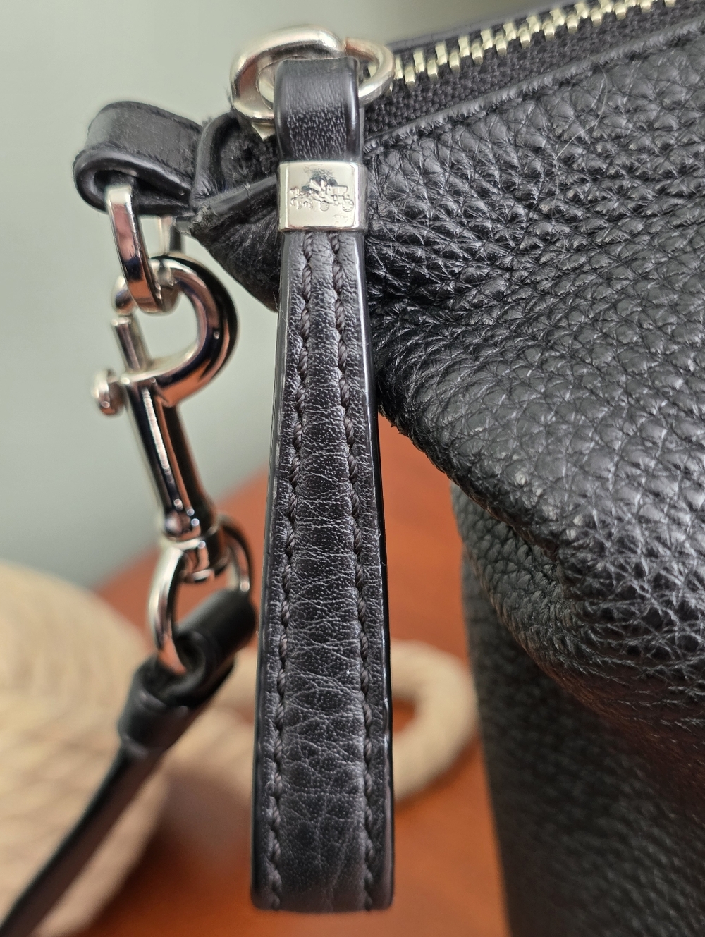 Coach 28095 Kelsey Satchel Black Pebbled Leather Shoulder Bag - Picture 12 of 16